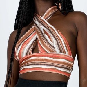 Princess Polly Stripe Halter Top
